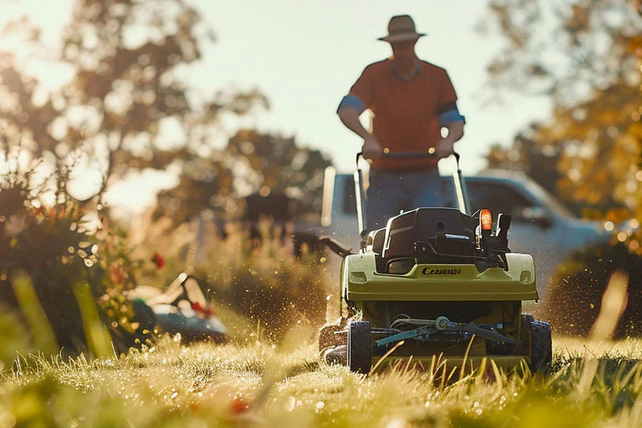 cordless select cut lawn mower with self propelled touch drive technology 14