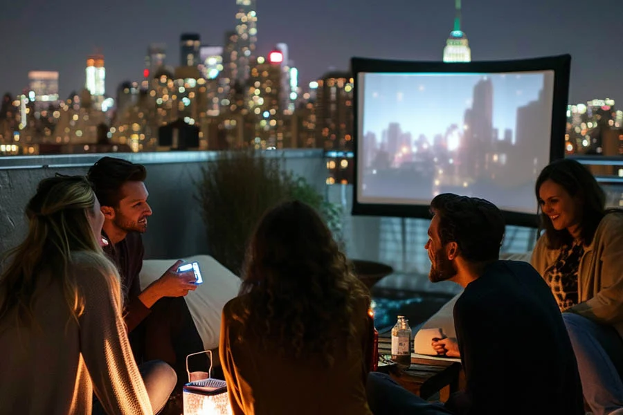 home theater system with projector